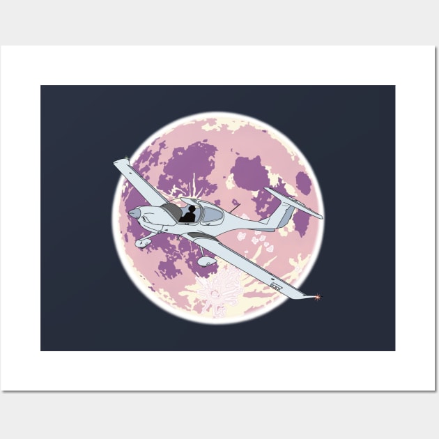 Diamond DA40 Night Flight Wall Art by Kassi Skye